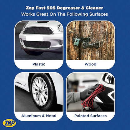Zep Fast 505 Cleaner and Degreaser - 32 oz (Case of 4) - ZU50532 - Great for Grills, Plastics, Metal, and More