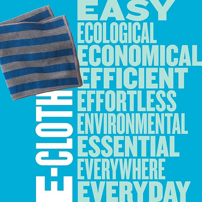 E-Cloth Range & Stovetop Cleaning Cloth, Reusable Premium Microfiber Cleaning Cloth, Ideal Oven & Glass Stove Top Cleaner, 100 Wash Guarantee, Blue & Gray, 1 Pack