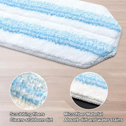 Mop Pads Replacements Compatible with O Cedar H2prO Flat Mop System Microfiber Mop Replacement Heads for O-Cedar/Vileda H2prO Flat Floor Mop, Washable & Reusable Pad Refills for Deep Cleaning, 4 Pack