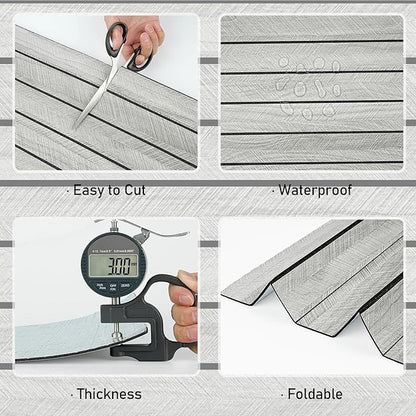 Wallercity 3D Gray Wood Panels for Walls Self Adhesive Acoustic Slat Wall Paneling for Bedroom Bathroom Peel and Stick Panel Soundproof Flexible Wooden Slat Wallpaper for Ceiling Decor 11.7''x197''
