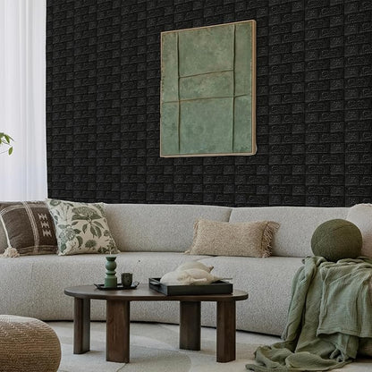20 Pack 3D Wall Panels Peel and Stick, Waterproof Foam Stone 3D Wallpaper, Self Adhesive Foam Wallpaper for Bedroom Bathroom Kitchen (13.7 * 15.1in)