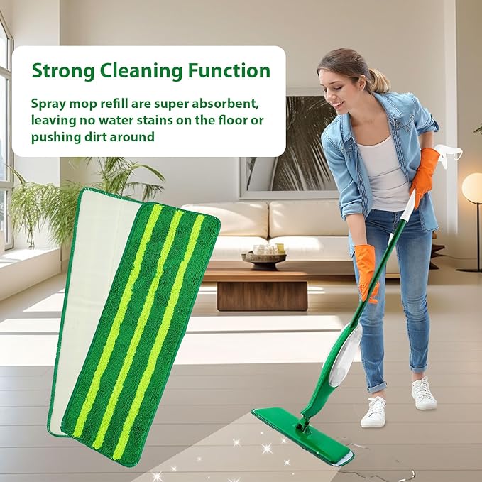 3 Pack Spray Mop Pad Refill,Reusable Microfiber Spray mop Replacement Head for Multi-Surface Floor Dry and Wet Cleaning mop pad for Multi-Layer Floors(Pads only)