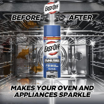 Bundle of Easy-Off Fume Free Oven Cleaner Spray, Lemon, 24oz, Removes Grease + Easy Off Heavy Duty Degreaser Cleaner Spray, 32 Ounce