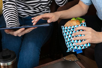 ROLL'EAT ® Boc'n'Roll Tiles | Reusable Sandwich Bag | Sandwich Container | Eco Friendly Food Bag | Reusable and Washable Sandwich Wrap | Black Color