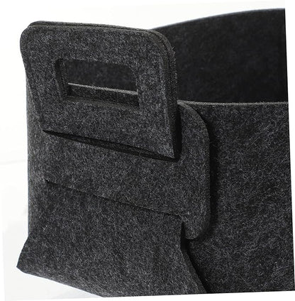 Foldable Laundry Basket with Felt Capacity Laundry Organizer for Household Clothes Storage Portable Dirty Clothes Hamper Dark Gray