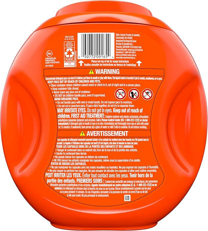 Tide PODS laundry detergent pacs, 3-in-1 Stain Remover, Odor Fighter, Color Protector, 76 Count, HE compatible, Original Scent