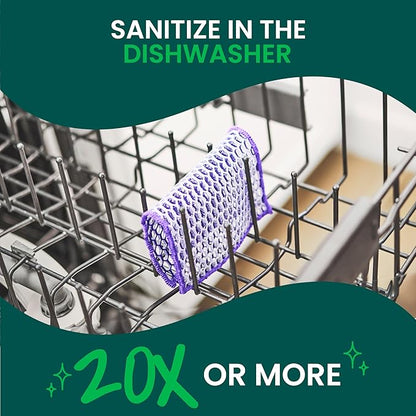 Scotch-Brite® Stay Clean Scrubbing Dish Cloths, Reusable and Long-Lasting Mesh Dish Rags That Dry Fast to Resist Odors, Scratch-Free Scrubber Wipes That are Safe on All Surfaces, 2 Dish Towels