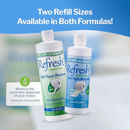 Refresh Liquid Wipe Free: Toilet Paper Foam (Sensitive Skin Refill, Refill 8 Fl Oz (1 Pack))