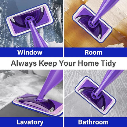 Reusable Mop Pads for Swiffer WetJet, Wet Pads Refills for 12'' Spray Mop, Microfiber Refill Machine Washable Up to 100+ Floor Cleaning for All Kinds of Floor Types, 7 Pack