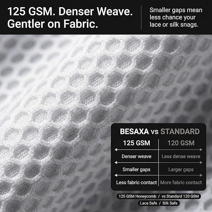 Mesh Laundry Bags for Delicates 3 Pack 12 x 16 Inches, Laundry Bags for Bras Lingerie Underwear, Honeycomb Wash Bags with Zipper Cover for Washing Machine