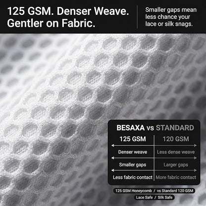 Mesh Laundry Bags for Delicates 3 Pack 12 x 16 Inches, Laundry Bags for Bras Lingerie Underwear, Honeycomb Wash Bags with Zipper Cover for Washing Machine