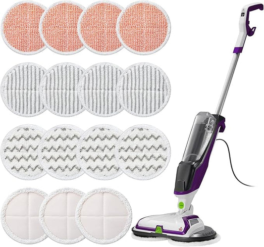 12 Pack 2124 Steam Mop Replacement Pads Compatible with Bissell Spin-Wave Hard Floor Spin Mop Cleaner 20393,20399,23157,23159