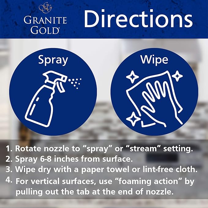 Granite Gold Daily Cleaner for Granite,Marble & Other Natural Stone & Quartz Surfaces,32 Ounces,(Pack of 2)