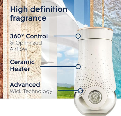 Glade PlugIns Air Freshener Warmer, Scented and Essential Oils for Home and Bathroom, Up to 50 Days on Low Setting, 2 Count (Pack of 2)