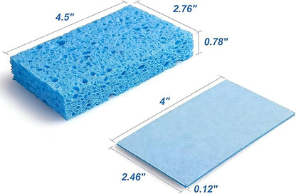 ARCLIBER Cellulose Sponges,Heavy Duty Scrub Kitchen Sponge No Scratching,Pop Up Eco DIY (6 Pack)