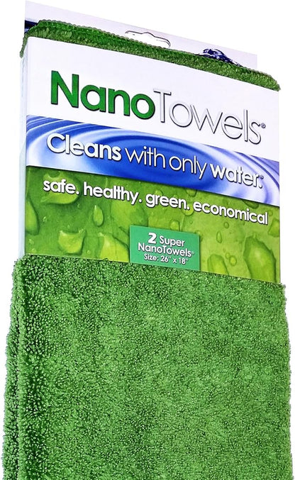 Life Miracle Nano Towels Supersized - The Breakthrough Fabric That Replaces Paper Towels and Toxic Chemical Cleaners. All Purpose Cleaning Wipes 26x18