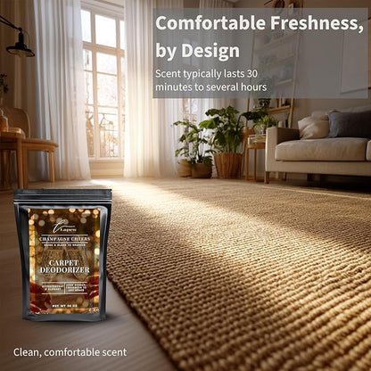 Lapew Champagne Cheers Carpet Deodorizer Powder - Pet Safe Freshener for Vacuuming | Scented Odor Eliminator for Home | 36 oz