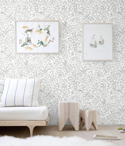 Heroad Peel and Stick Wallpaper Boho Floral Contact Paper 17.3''x78.7'' Leaf Wall Paper Removable Self Adehsive Wallpaper for Cabinets Drawers Bedroom Kitchen Bathroom Waterproof Decor Vinyl Roll