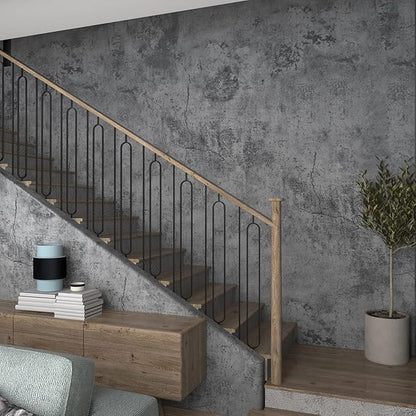 3yecao 31"×1181" Extra Wide Big Thickness Blue Grey Concrete Wallpaper Peel and Stick Gray Concrete Cement Contact Paper Vinyl Wrap Matte Textured Sticker for Gym Bedroom Bathroom Coffee Room Walls