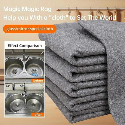Thickened Magic Cleaning Cloth, Lint Free Cloth,Reusable Microfiber Cleaning Rag for Windows Glass, Windows, Cars, Machine Washable (10)