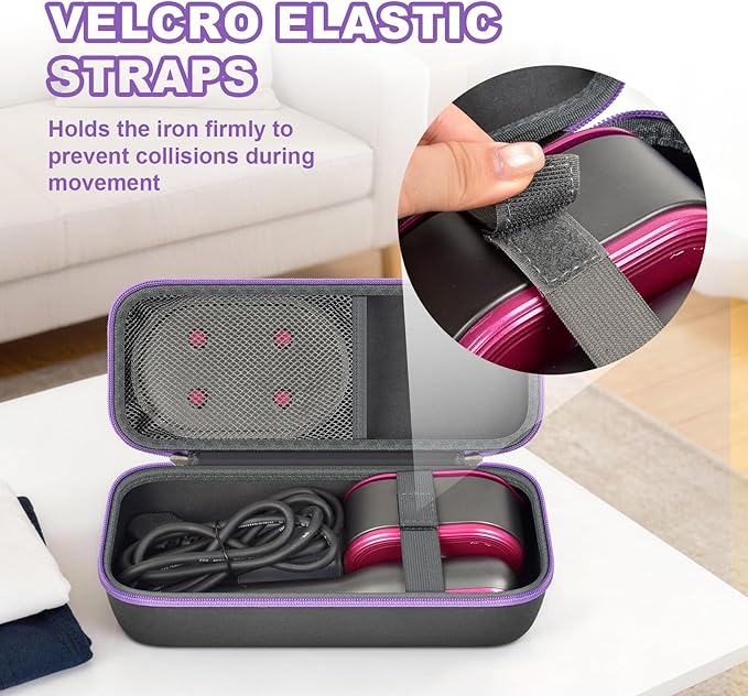 PAIYULE Portable Steamer Travel Case, Storage Bag Compatible with DRFLASH Handheld Clothes Steamer, Organized with Mesh Pocket for Accessories (Case Only), Dark Gray