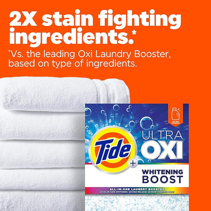 Tide Ultra Oxi Whitening Boost, 57 oz, All in One Laundry Booster, Color Safe Whitening, Stain and Odor Fighter