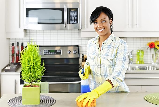 Soft Scrub Yellow Reusable Latex Household Glove