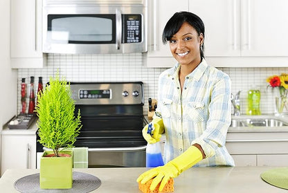 Soft Scrub Yellow Reusable Latex Household Glove