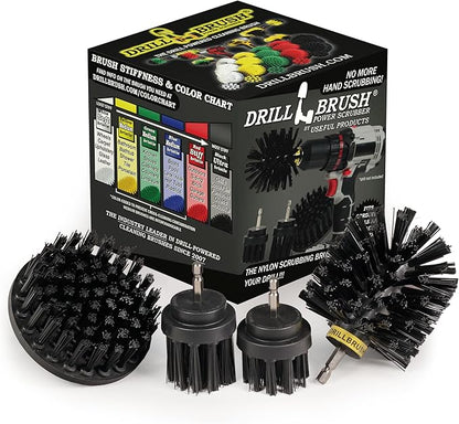 Grill Brushes - Detailing Brush Set BBQ Accessories - Ultra Stiff Power Scrub Brush Set - Oil Stain Electric Spin Scrubber - Cleaning Supplies Floor Scrubber - Household Cleaning Tools Power Scrubbing