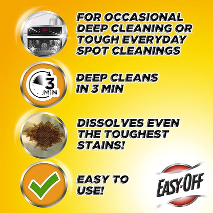 Easy Off Heavy Duty Oven Cleaner Foam, Removes Grease & Burned-On Food, For Ovens, Grill Grates & More 14.5oz (2-count)