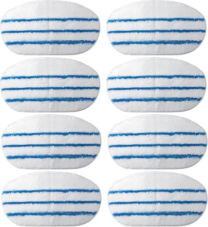8 Pack Steam Mop Pads for PurSteam ThermaPro 10-in-1 Steam Mop Washable Reusable Pads by Flammi