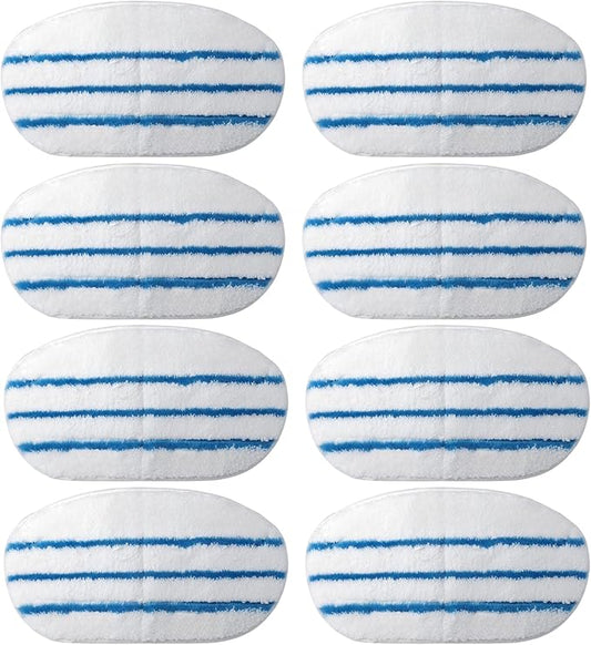 8 Pack Steam Mop Pads for PurSteam ThermaPro 10-in-1 Steam Mop Washable Reusable Pads by Flammi