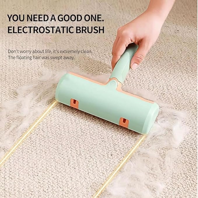 Pet Hair Remover Roller for Furniture, Couch & Car – Reusable Lint Roller for Dog & Cat Hair, No Sticky Tape Needed