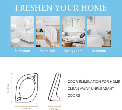 Air Deodorizer, 4 Pack, Ocean Scent, Odor Eliminator for Small Area Closets Bathroom Pets Strong Odor, Up to 120 Days