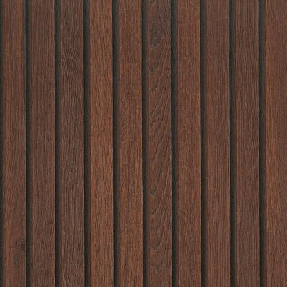 VEELIKE Dark Walnut Wood Slat Wallpaper Peel and Stick Wood Grain Panel Wallpaper for Bedroom Bathroom Accent Walls 24''x354'' Wide Self Adhesive Wooden Slat Vinyl Wall Covering for Kitchen Home Decor