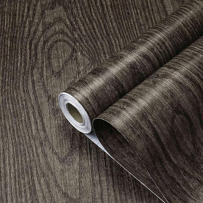 Dimoon Black Wood Wallpaper Wood Contact Paper Thickened Embossed Gray Wood Grain Wallpaper Peel and Stick Wallpaper Removable Wood Rustic Selfadhesive Vintage Countertops Vinyl Roll 118"x15.7"
