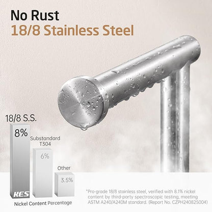 KES Free Standing Toilet Paper Holder with Storage, Toilet Brush Holder Roll Stand with Toilet Brush Detachable 18/8 Stainless Steel Toilet Roll Holder Freestanding Brushed Finish, BPH232-2
