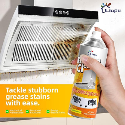 Liapu All Purpose Cleaner, Heavy Duty Degreaser Cleaner Spray, Lemongrass Scent Oven Cleaner Clean Up Kitchen Oil Stains Cleaning Tools For Stove Top & Induction Cooktop and Grill