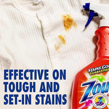 Zout Laundry Stain Remover Spray,Triple Enzyme Formula Removes the Toughest Stains,Made in the USA,22 Ounce Bottles,(Pack of 4)