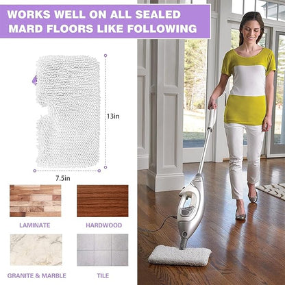 Tidy Monster Steam Mop Replacement Pads, 4 Pack Steam Pocket Mop Pads Compatible with Shark S3500 Series, S3501, S3601, S3550, S3901, SE450, S3801CO, S3601D, S2901, S2902
