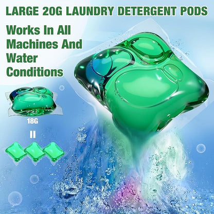 100 Count Concentrated Laundry Detergent Pods Bulk 4 in 1 Laundry Detergent Pods Remover Cleaning Fragrance Enhancement Softening