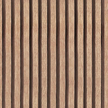Yun-aeon Natural Wood Peel and Stick Wallpaper Wood Slats - 17.3"x 1200" Tan Self-Adhesive Waterproof Vinyl Removable Wall Paper for Wall Decor Bedroom
