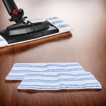 FABULETTA 2 Pack Replacement Mop Pads for Vaporflexi Brush, Microfibre Cleaning Cloths for Eco Pro 3.0 with Scrubbing Strips, Reusable Washable Floor Refills for Tough