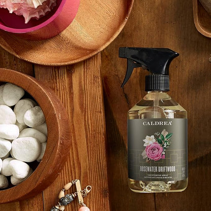 Caldrea Multi-surface CounterTop Spray Cleaner, Made With Vegetable Protein Extract, Rosewater Driftwood Scent, 16 Oz