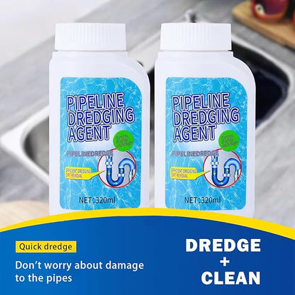 Liapu 2pcs Drain Clog Remover, Pipeline Dredging Agent, Powerful Quick Cleaning Drain Toilet Cleaner Tool, Unclog Toilet Clog And Kitchen Sink Pipe Unblocker Powder
