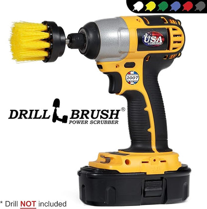 Scrub Brush for Shower - Cleaning Supplies - Scrubbing Bathroom Accessories - Shower Cleaner Brush - Bathtub Scrubber - Sink Cleaner Brush - Tile Grout Cleaner - Shower Door Brush - Glass Door Brush