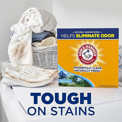 ARM & HAMMER Powder Laundry Detergent, Alpine Clean, 9.56 lb, 155 Loads (Pack of 3)