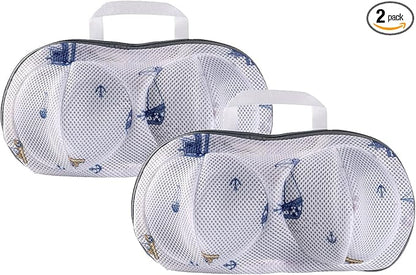 2Pcs Bra Mesh Laundry Bags for Delicates with Premium Zipper Bra Washing Bag for Laundry，Lingerie Bags for Washing Delicates underwear,integrated washing and care