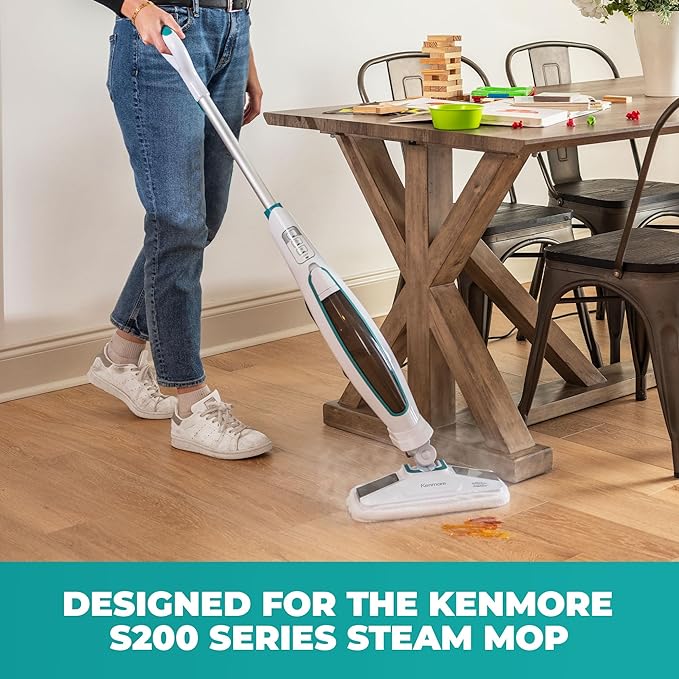 Kenmore SMP01 Microfiber & Washable Pads, 4 pack, for Kenmore SM2060 S200 Series Steam Mop, for Floor Cleaning