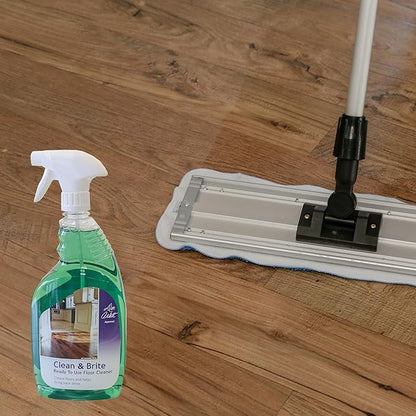 Don Aslett Clean & Brite Concentrate (1 Gallon) Floor Cleaner | Enhance Natural Shine of Hard Flooring | Safe Polish Restorer of Tile, Vinyl, Linoleum, Wood | Prevents Dulling and Damage of Surface